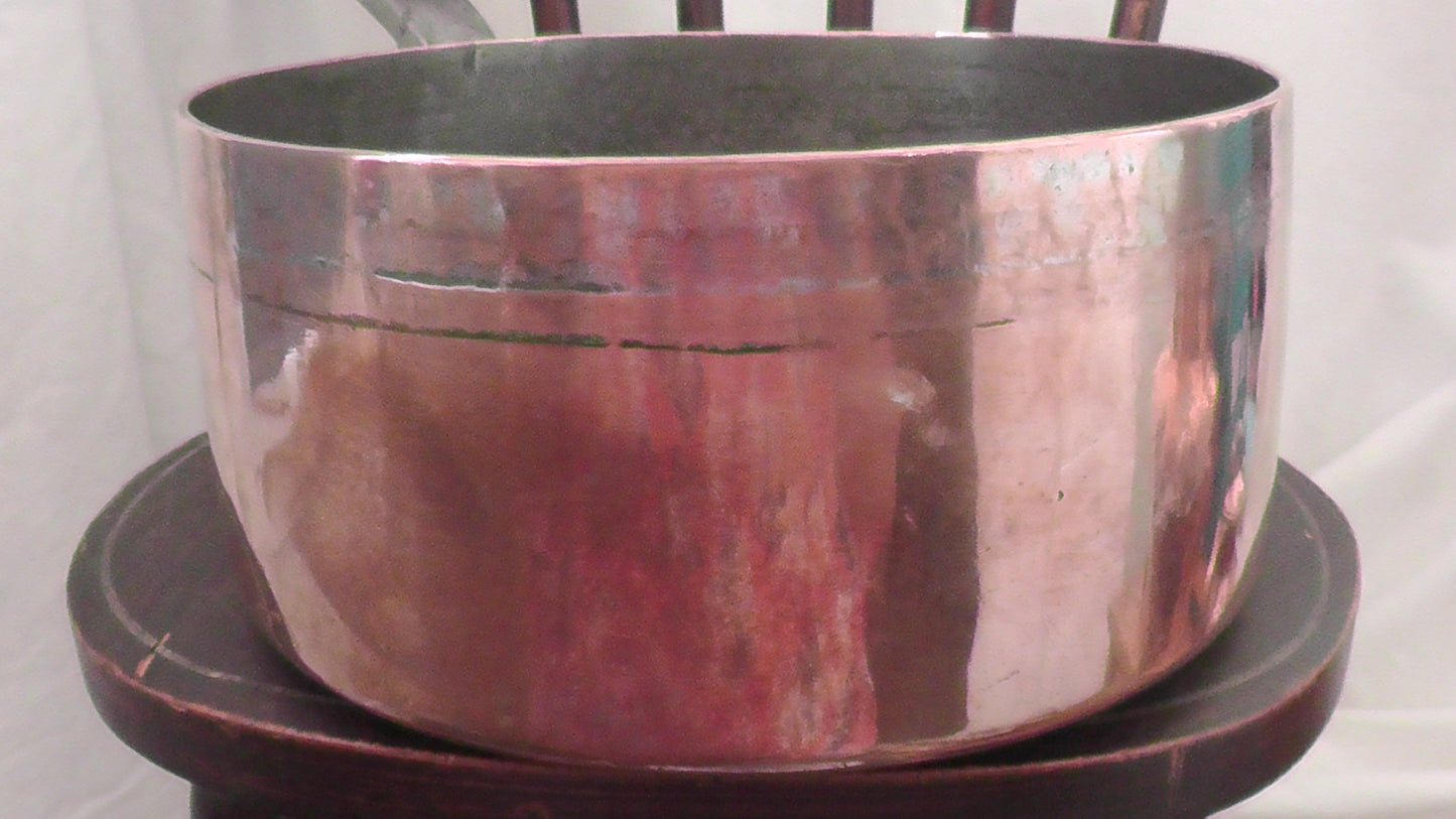 Fantastic Antique Large Copper Saucepan and Lid by Adams & Sons