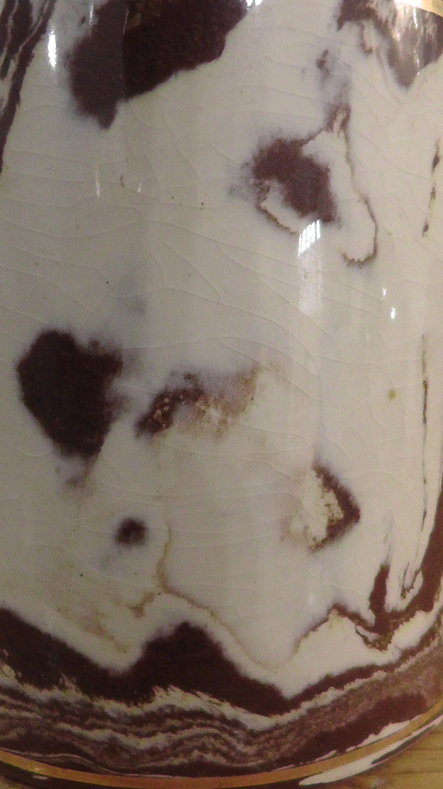 Antique Agate Ware Jug with Metal Lid