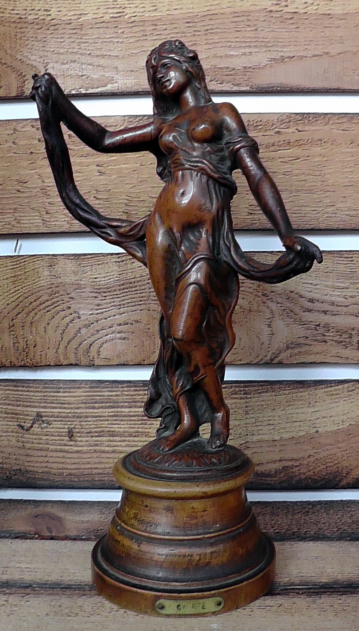 French Patinated Bronze Figure Gaiety