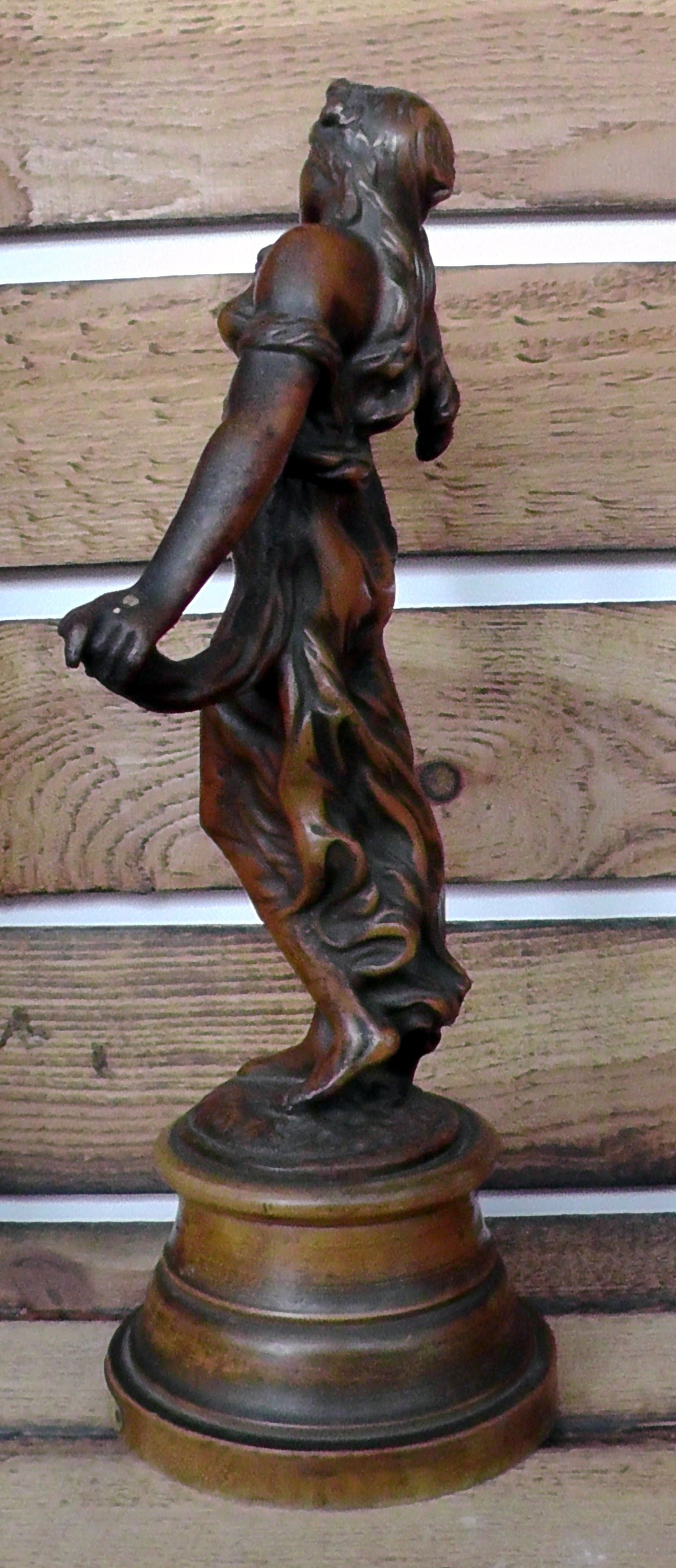 French Patinated Bronze Figure Gaiety