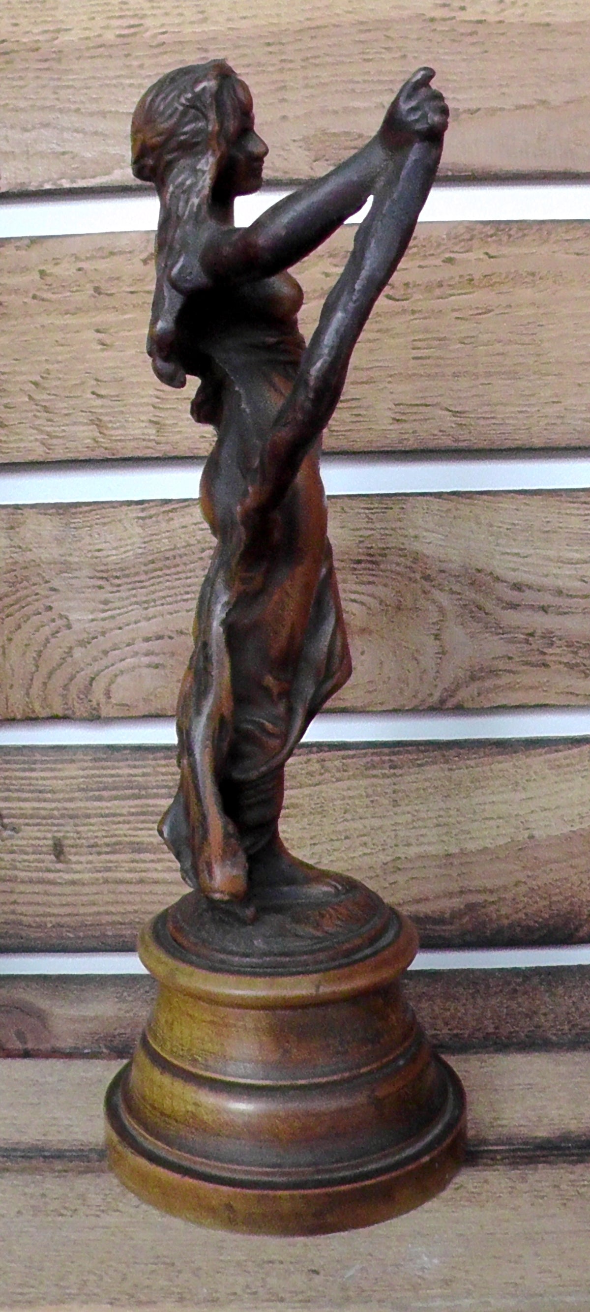French Patinated Bronze Figure Gaiety