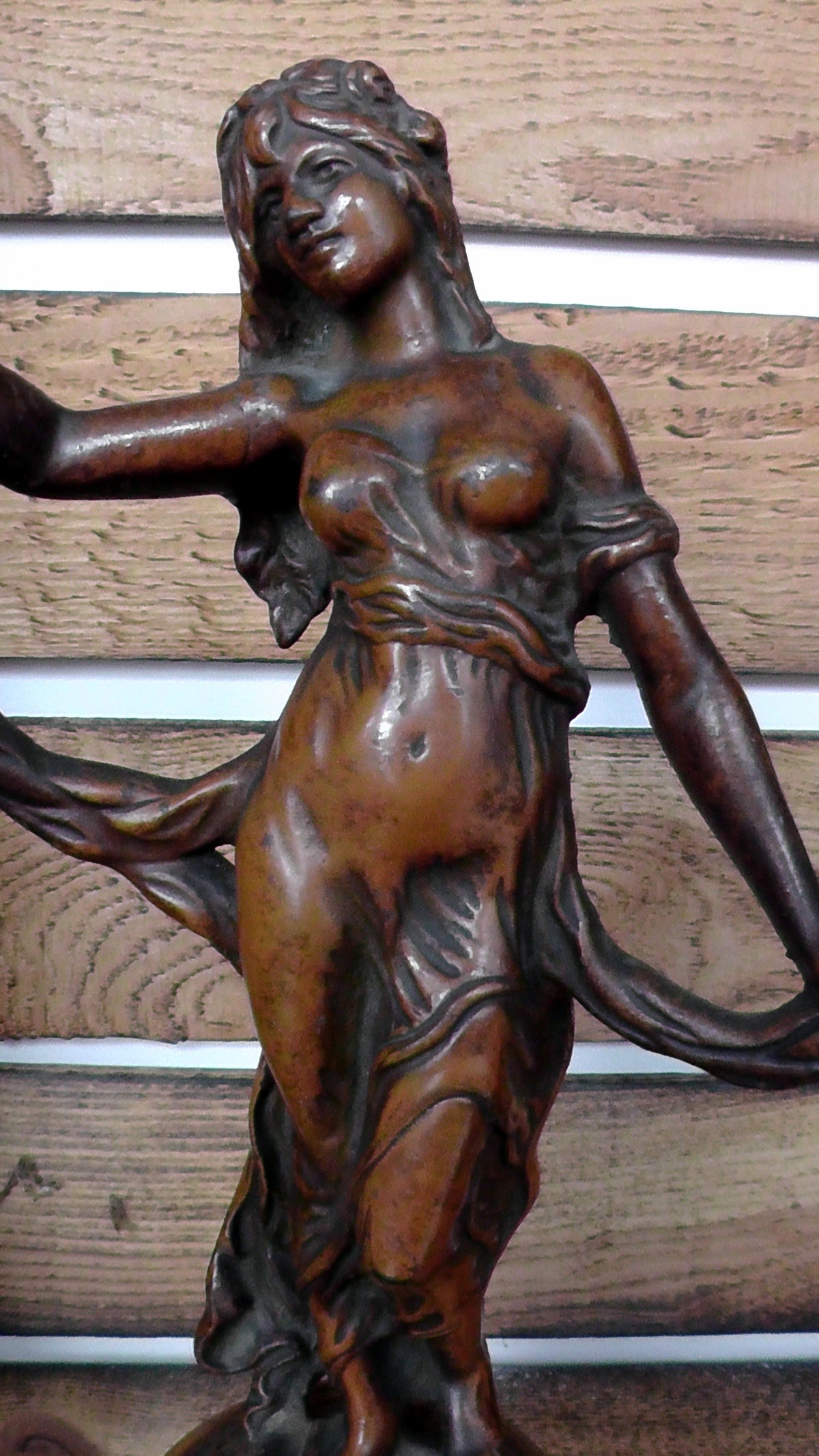 French Patinated Bronze Figure Gaiety