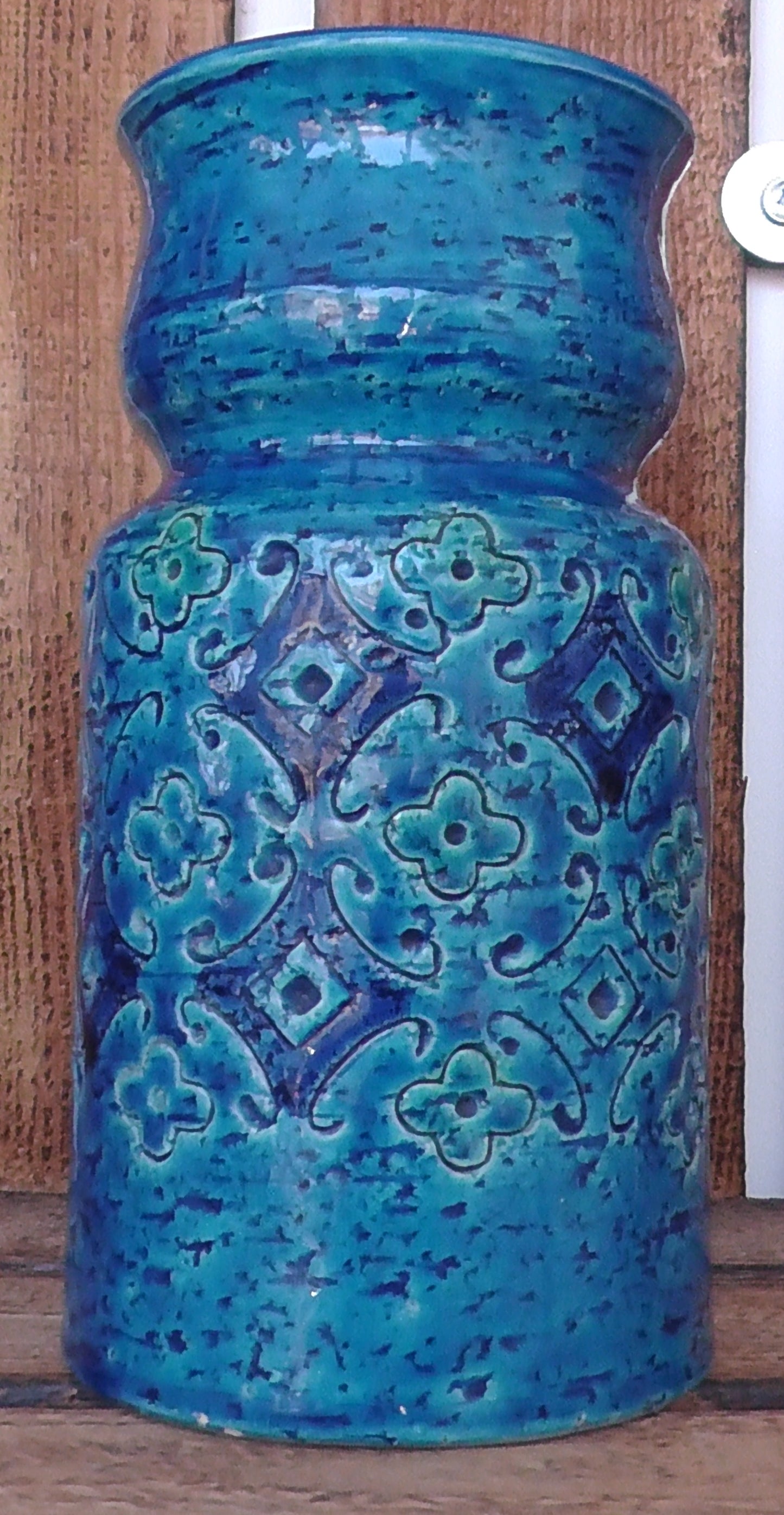 Vintage Mid-Century Blue Bitossi Spagnolo Vase