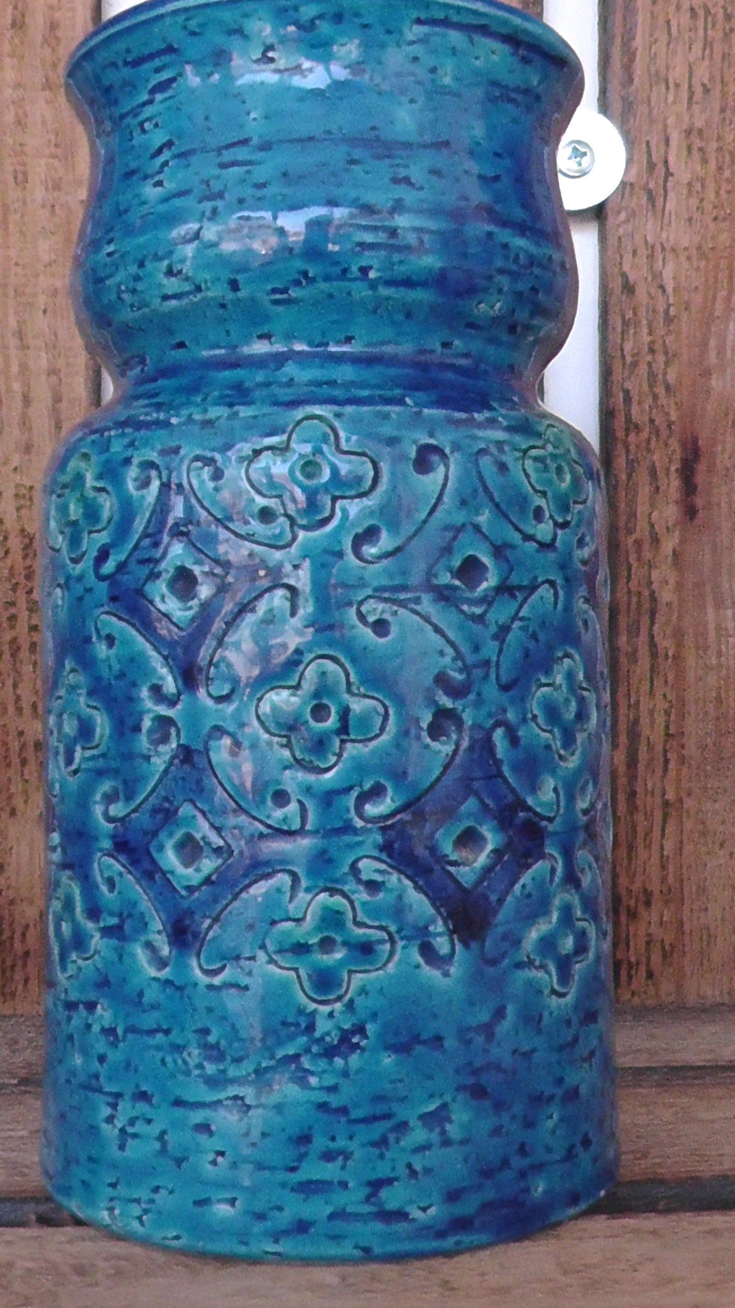 Vintage Mid-Century Blue Bitossi Spagnolo Vase