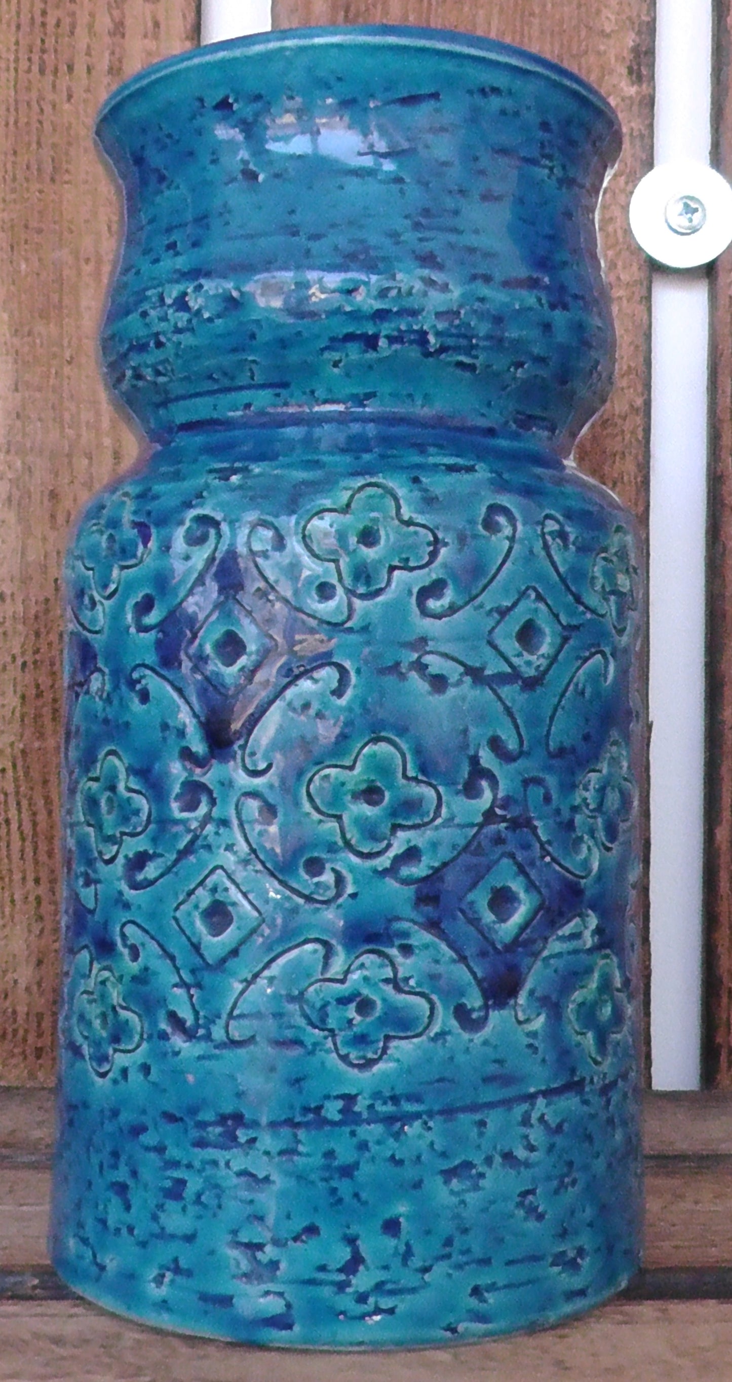 Vintage Mid-Century Blue Bitossi Spagnolo Vase