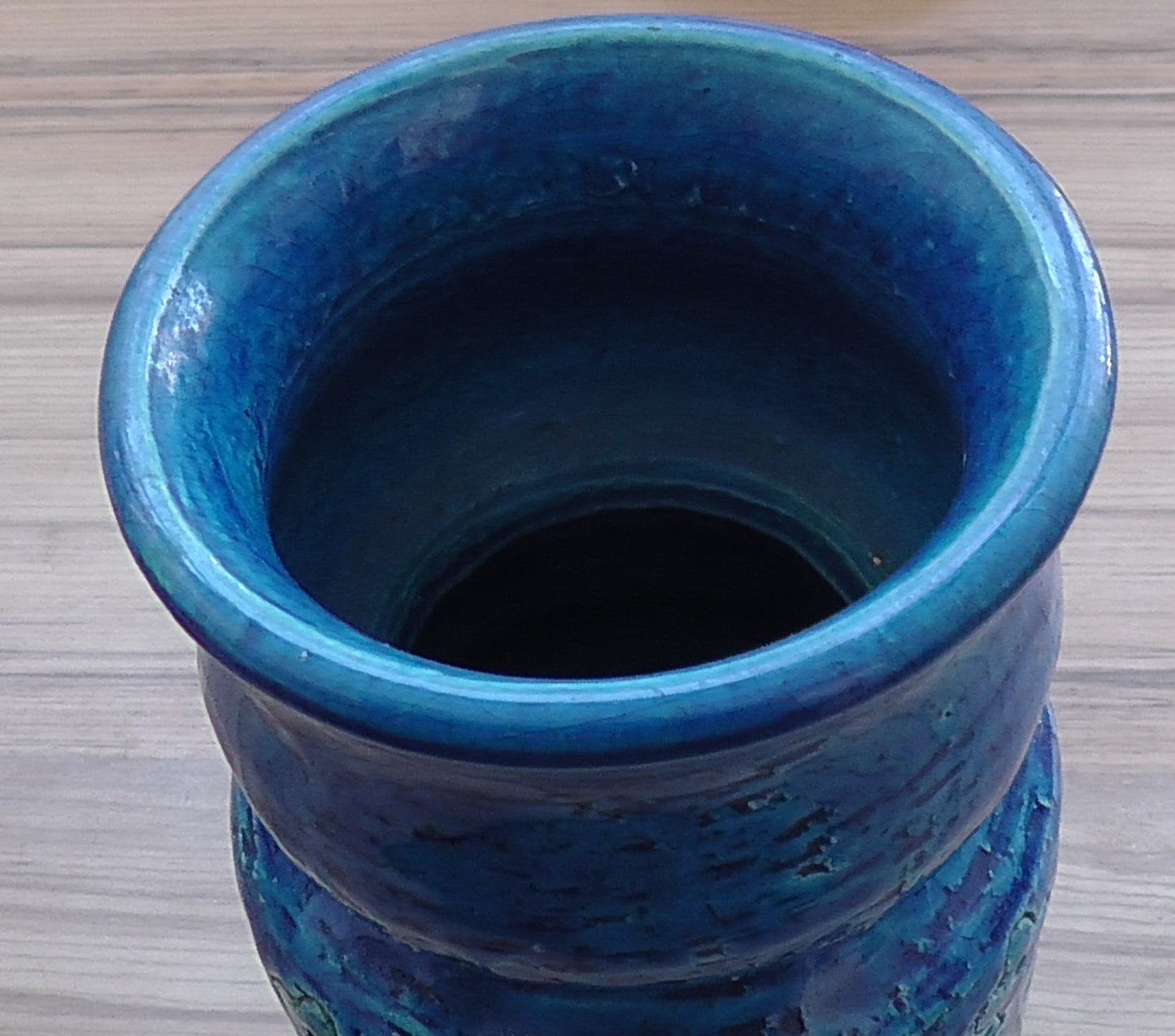 Vintage Mid-Century Blue Bitossi Spagnolo Vase