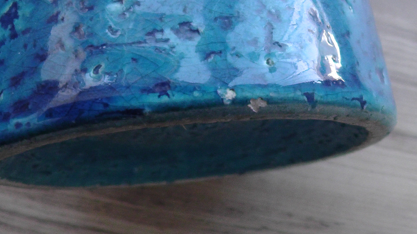 Vintage Mid-Century Blue Bitossi Spagnolo Vase