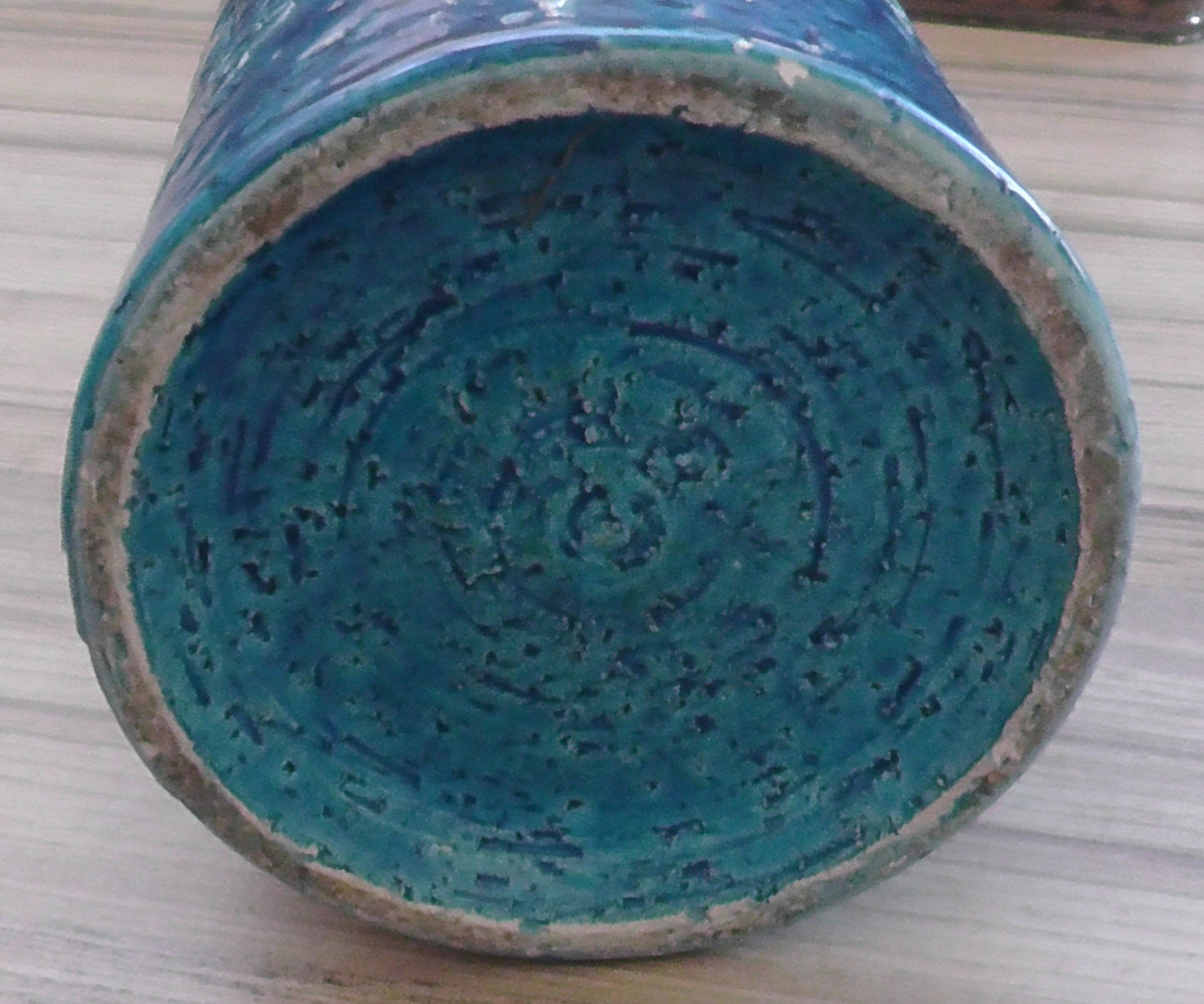 Vintage Mid-Century Blue Bitossi Spagnolo Vase