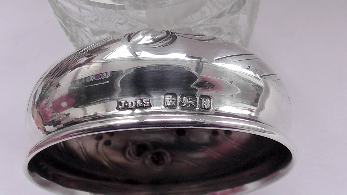 Silver Topped Art Nouveau Jar - dates 1902 - James Dixon & Sons