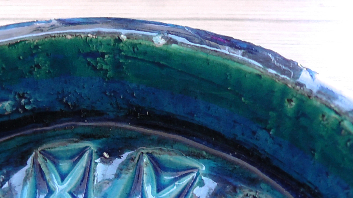 Vintage Mid-Century Bitossi Blue Rimini Ashtray