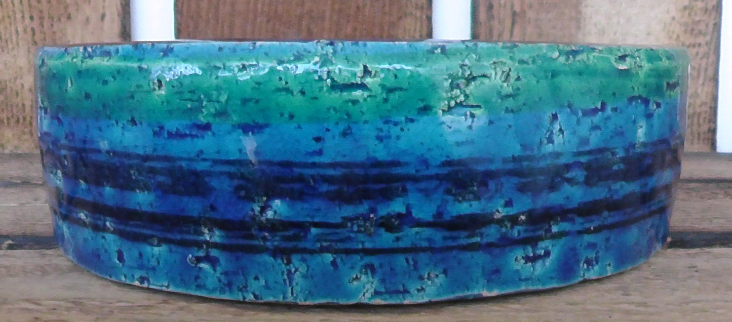 Vintage Mid-Century Bitossi Blue Rimini Ashtray