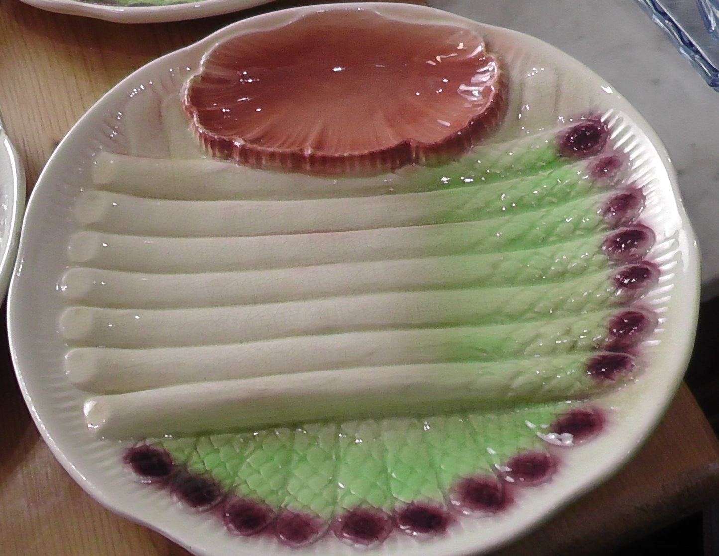 Asparagus Service in Majolica ESDEVE SARREGUEMINES