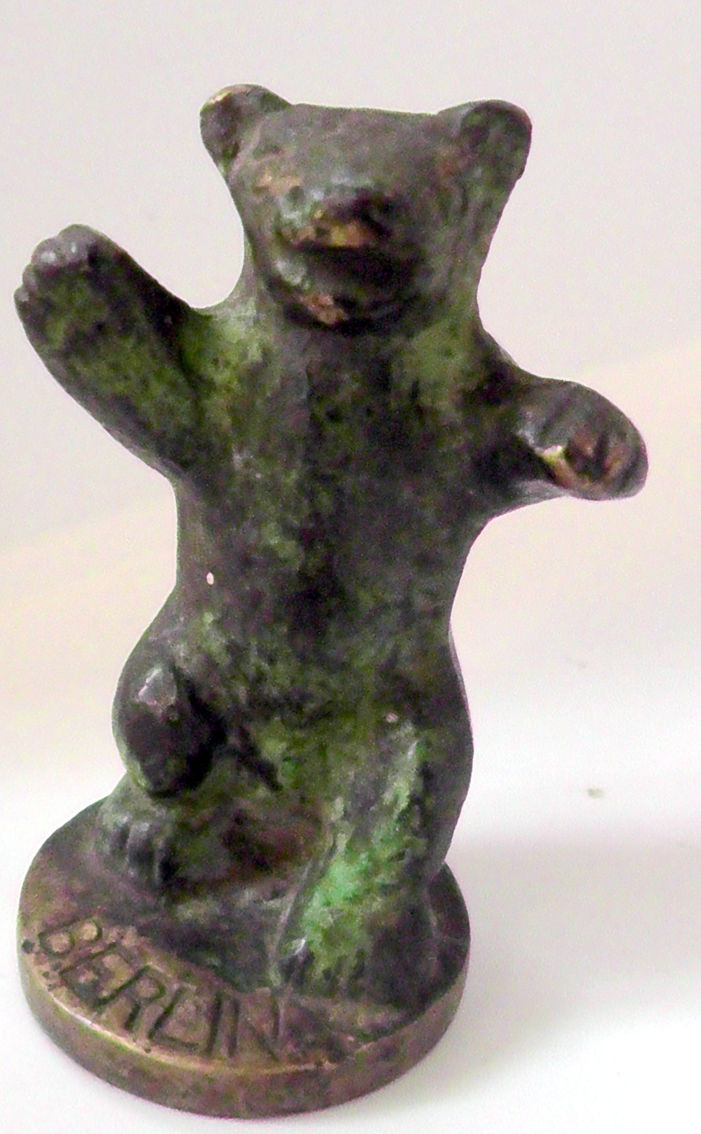 Small Patinated Bronze Berlin Bear Figure