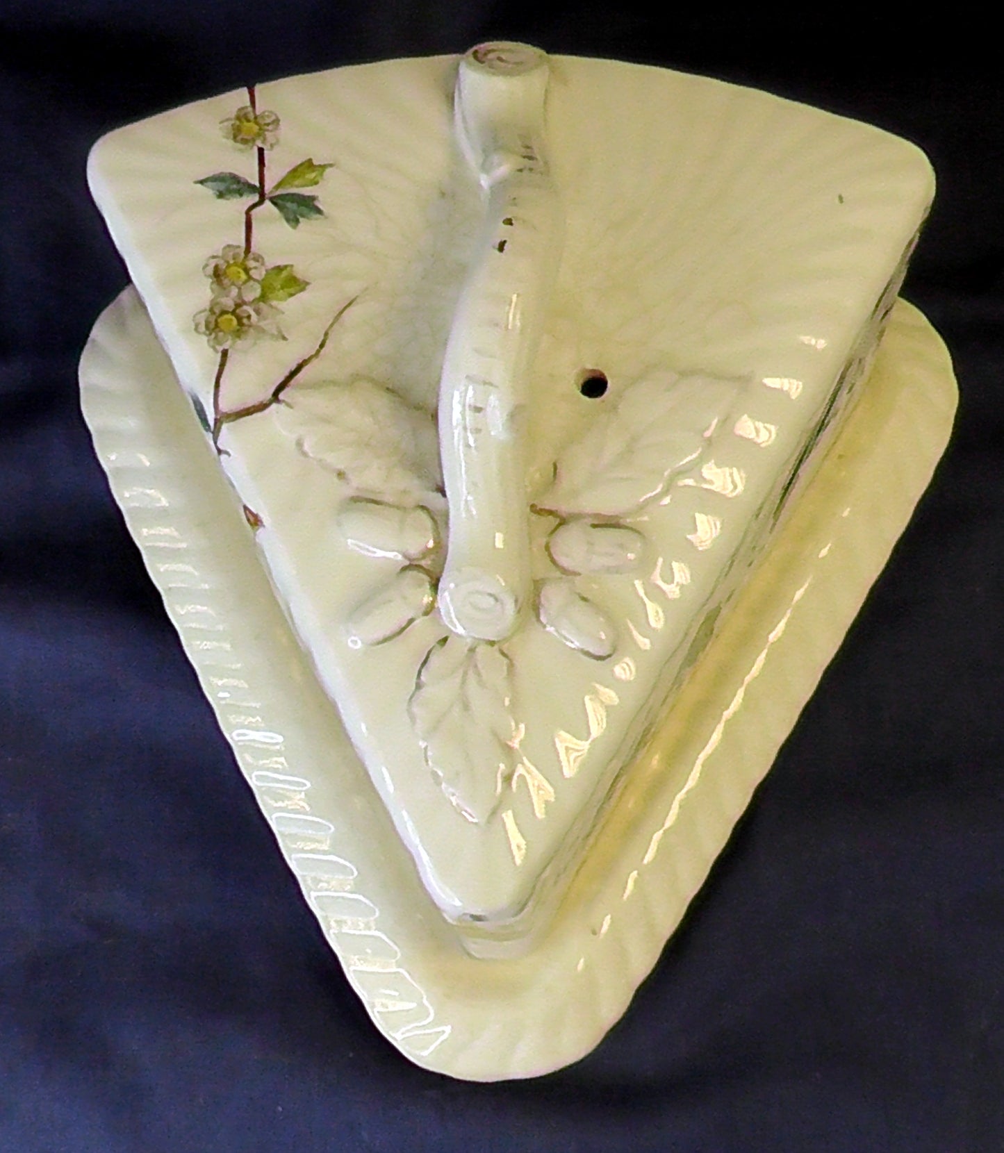 Antique Franz Mehlem Royal Bonn Bird Cheese/Stilton Dish