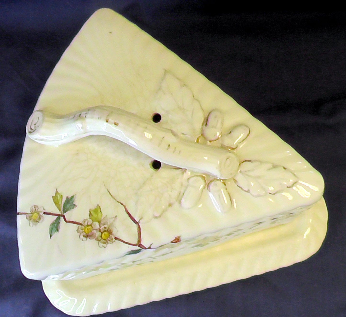 Antique Franz Mehlem Royal Bonn Bird Cheese/Stilton Dish