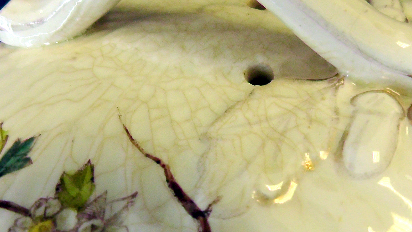 Antique Franz Mehlem Royal Bonn Bird Cheese/Stilton Dish