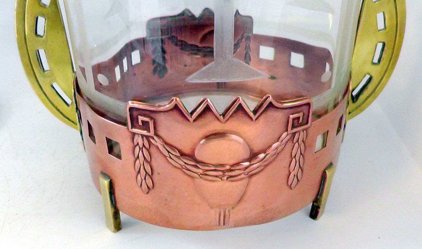 Stunning German Art Nouveau/Secessionist/Jugendstil Copper and Brass Biscuit Jar