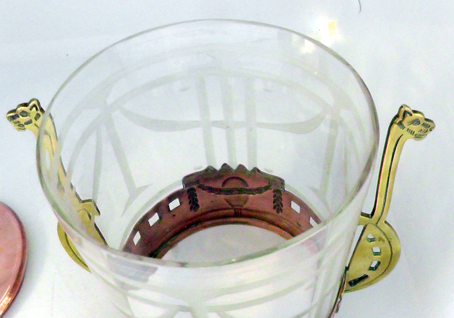 Stunning German Art Nouveau/Secessionist/Jugendstil Copper and Brass Biscuit Jar
