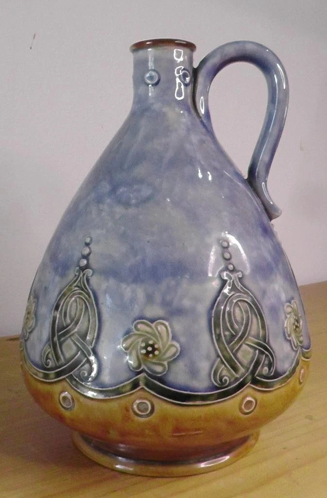 Royal Doulton Art Nouveau Flask/Flagon/Jug with Silver Stopper