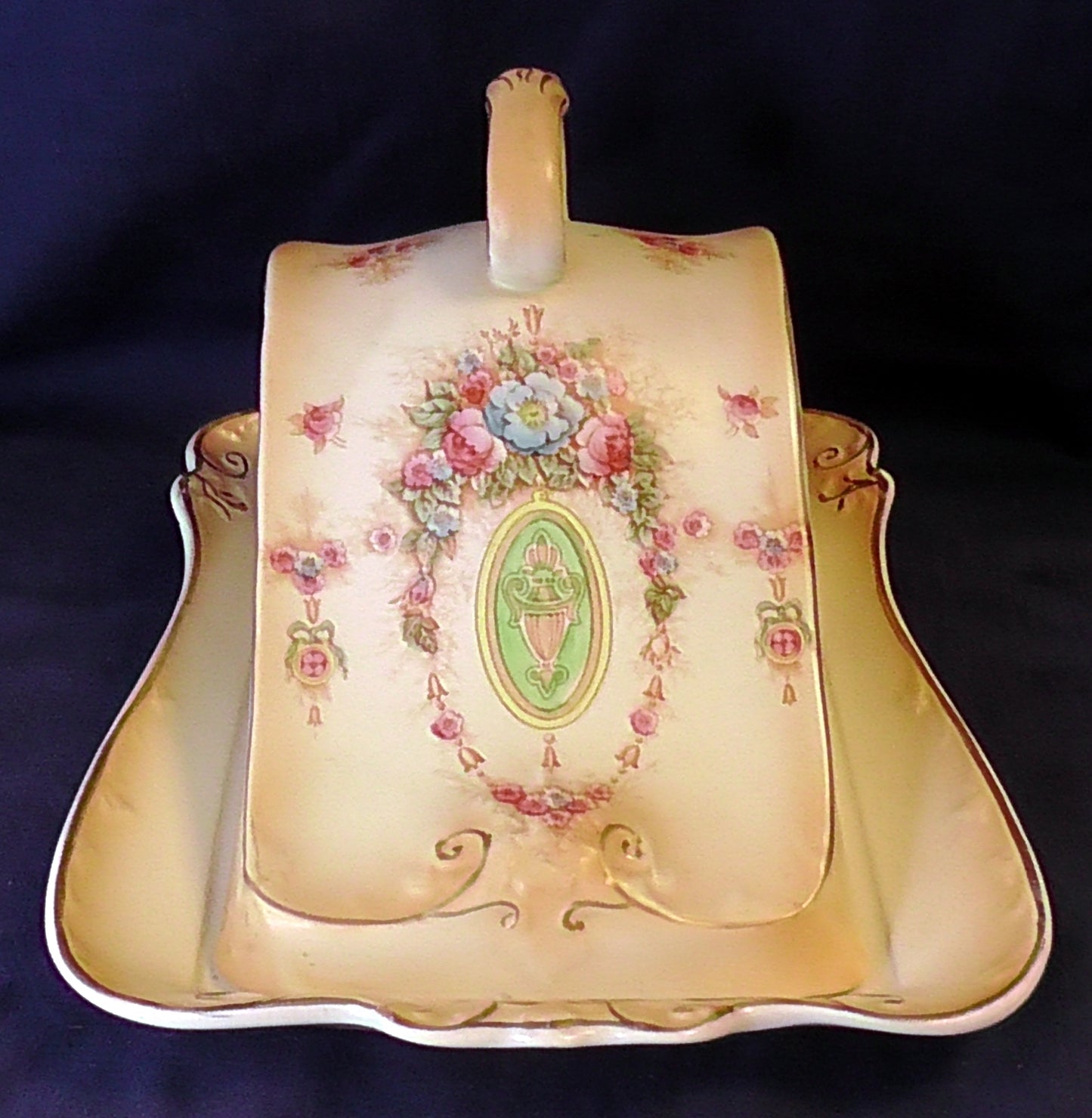 Antique Crown Devon "Lune" Cheese Dish
