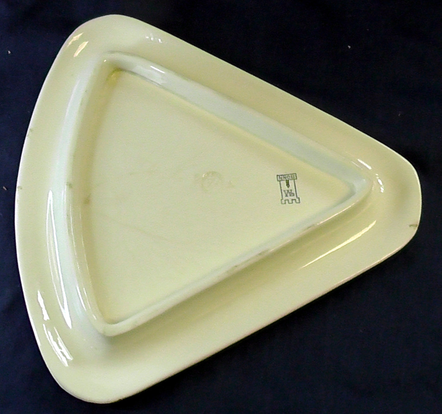 Antique Franz Mehlem Royal BonnTriangular Floral Cheese/Stilton Dish