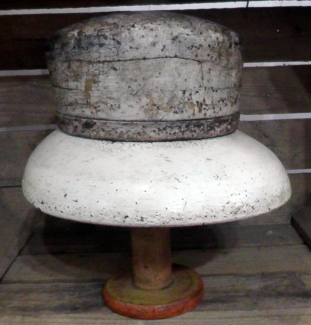 Antique Milliners Peaked Hat Mould Block/Haberdashery Shop Display