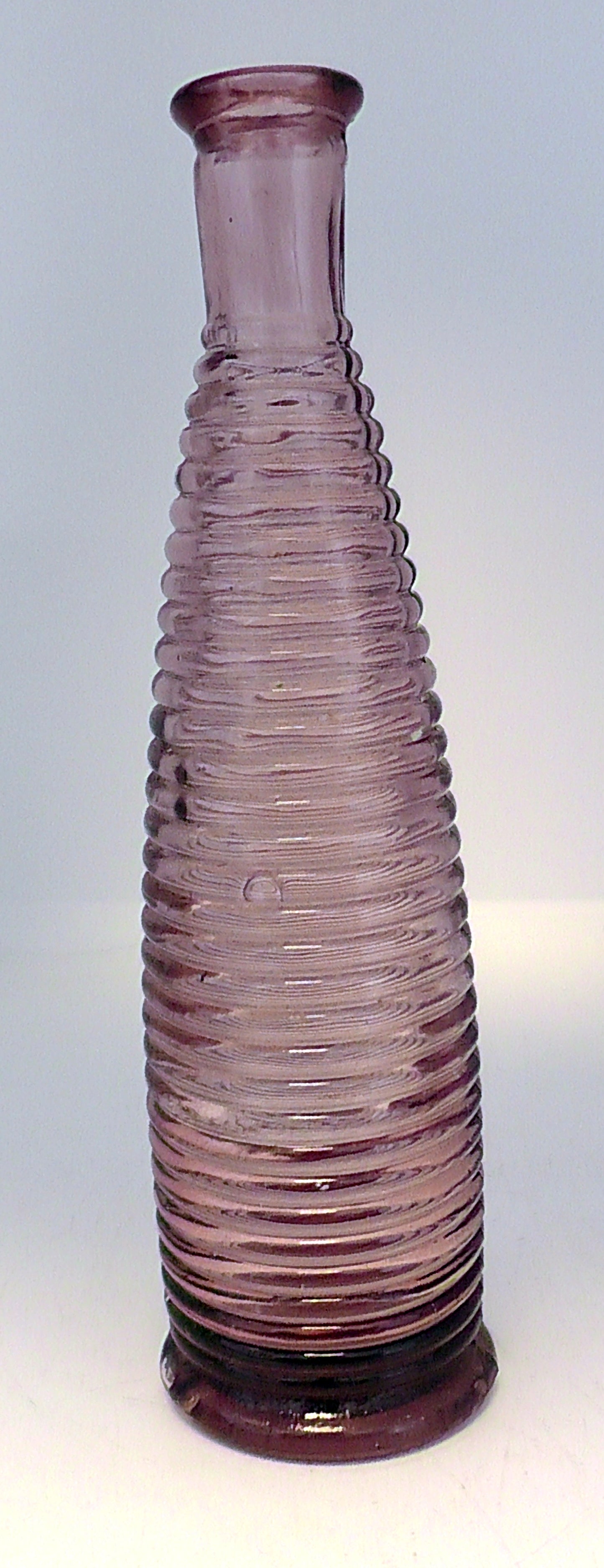 Victorian Amethyst Ribbed Bottle