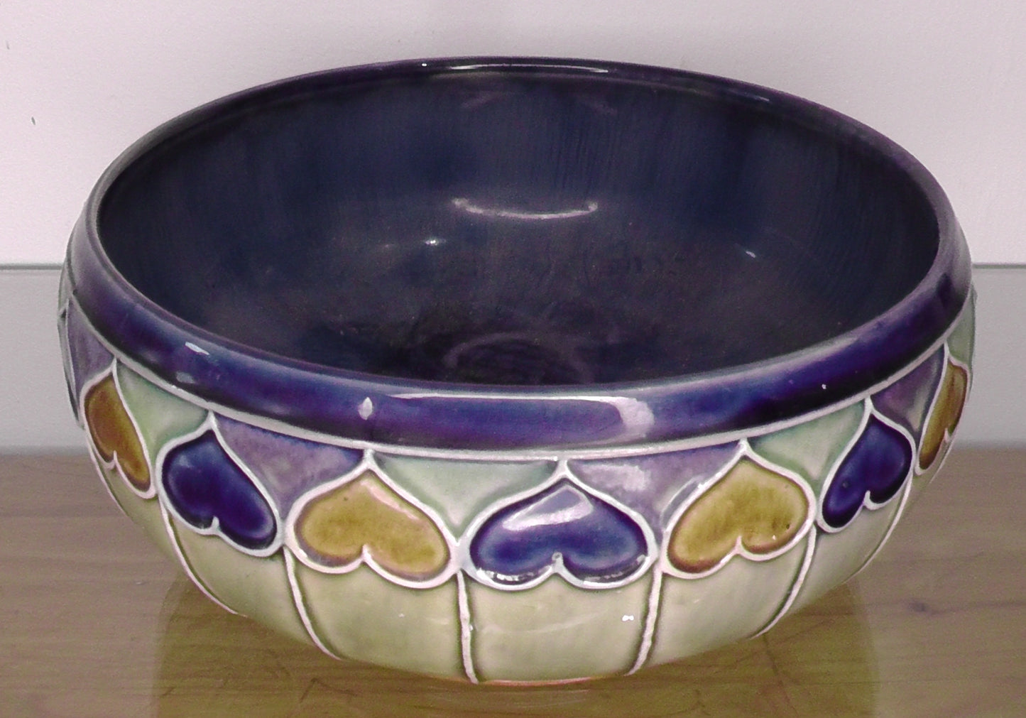 Doulton Stoneware Heart Design Large Bulb Bowl by Jane Hurst