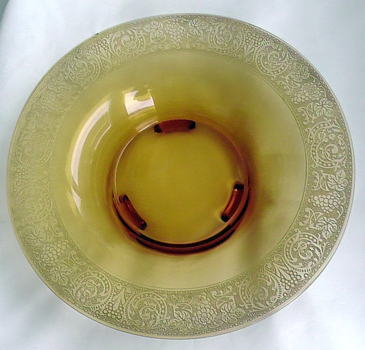 Moser Karlsbad? Art Deco Amber Bowl