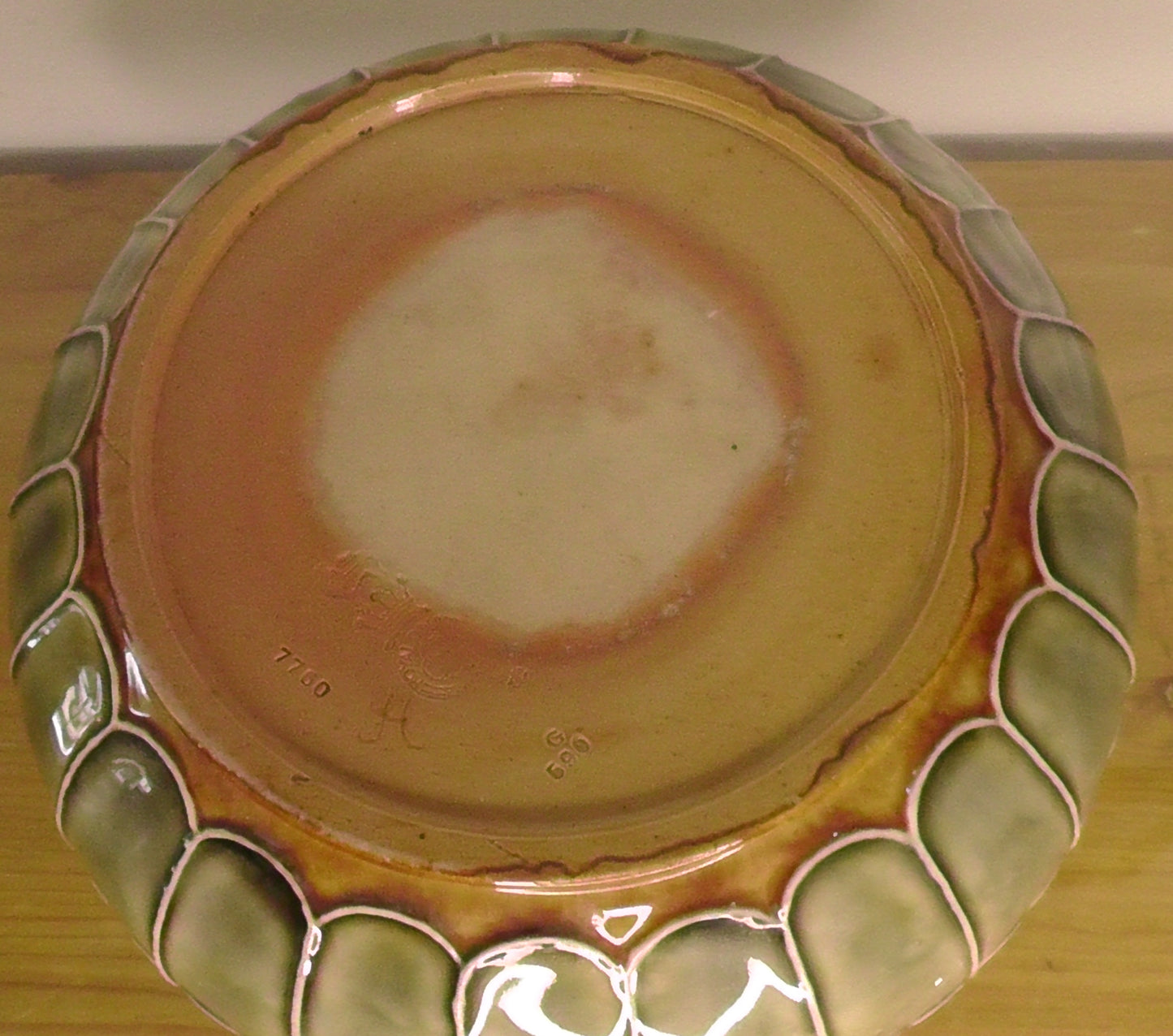 Doulton Stoneware Heart Design Large Bulb Bowl by Jane Hurst