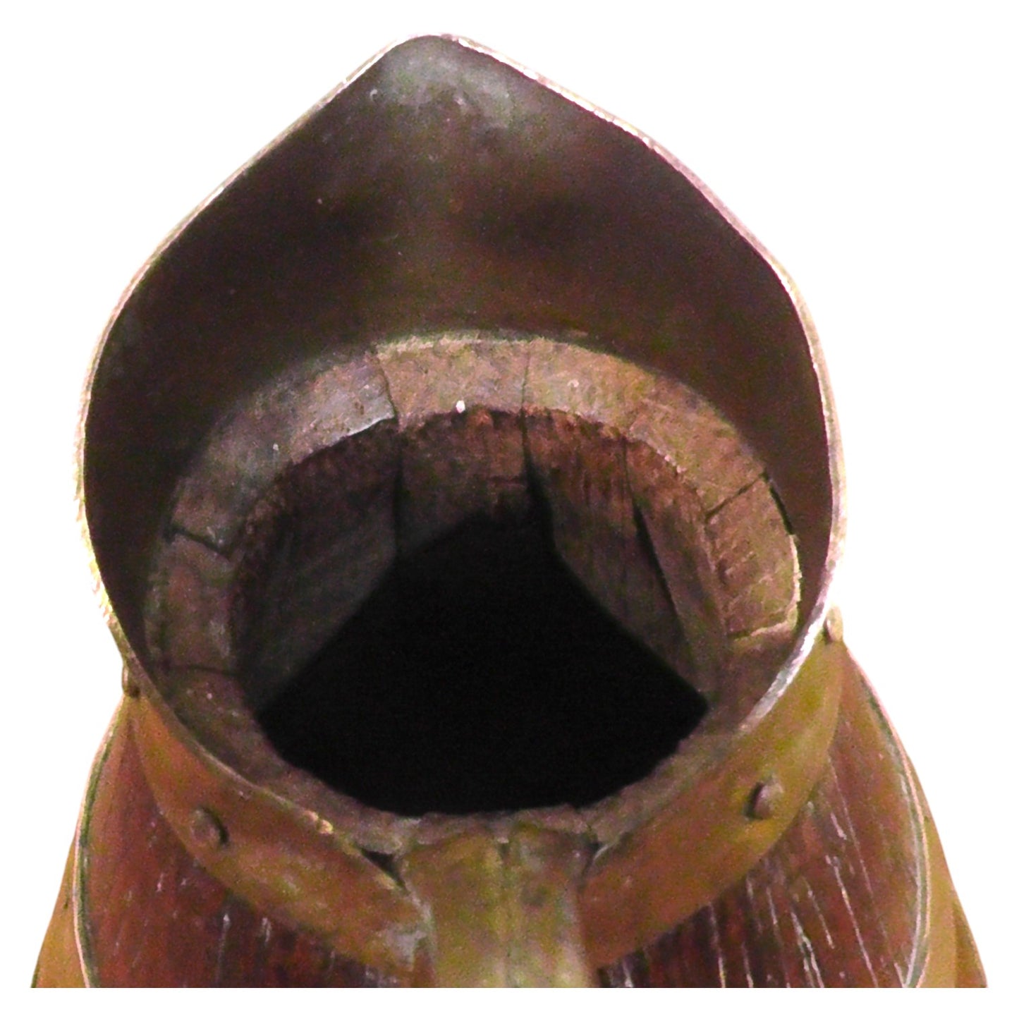 Antique French Coopered Cider Jug (25cm Tall)