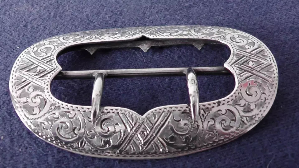 Solid Silver Edwardian Buckle Dates 1908 - Adie & Lovekin