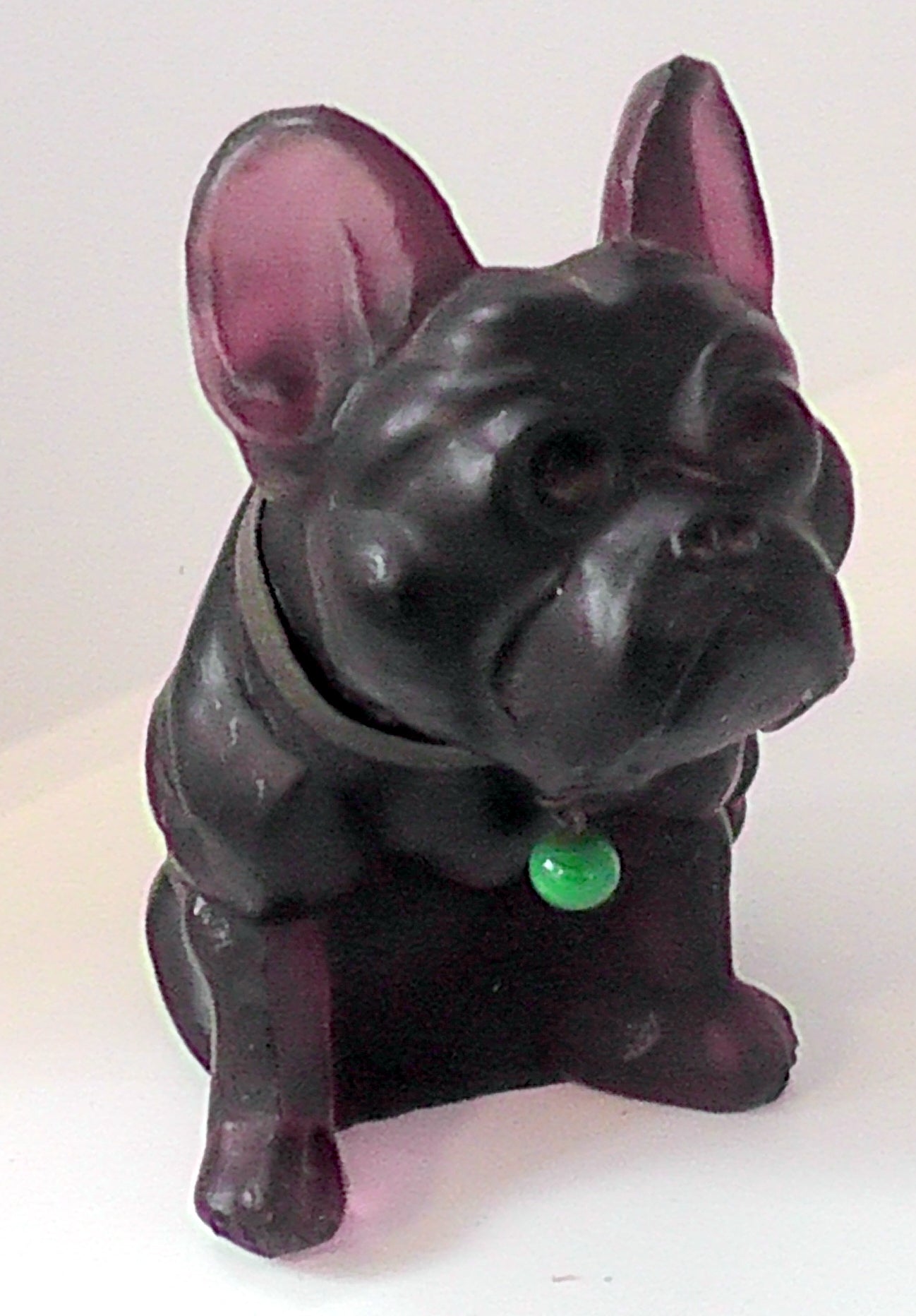 Art Deco Amethyst Glass Bulldog - Czech?