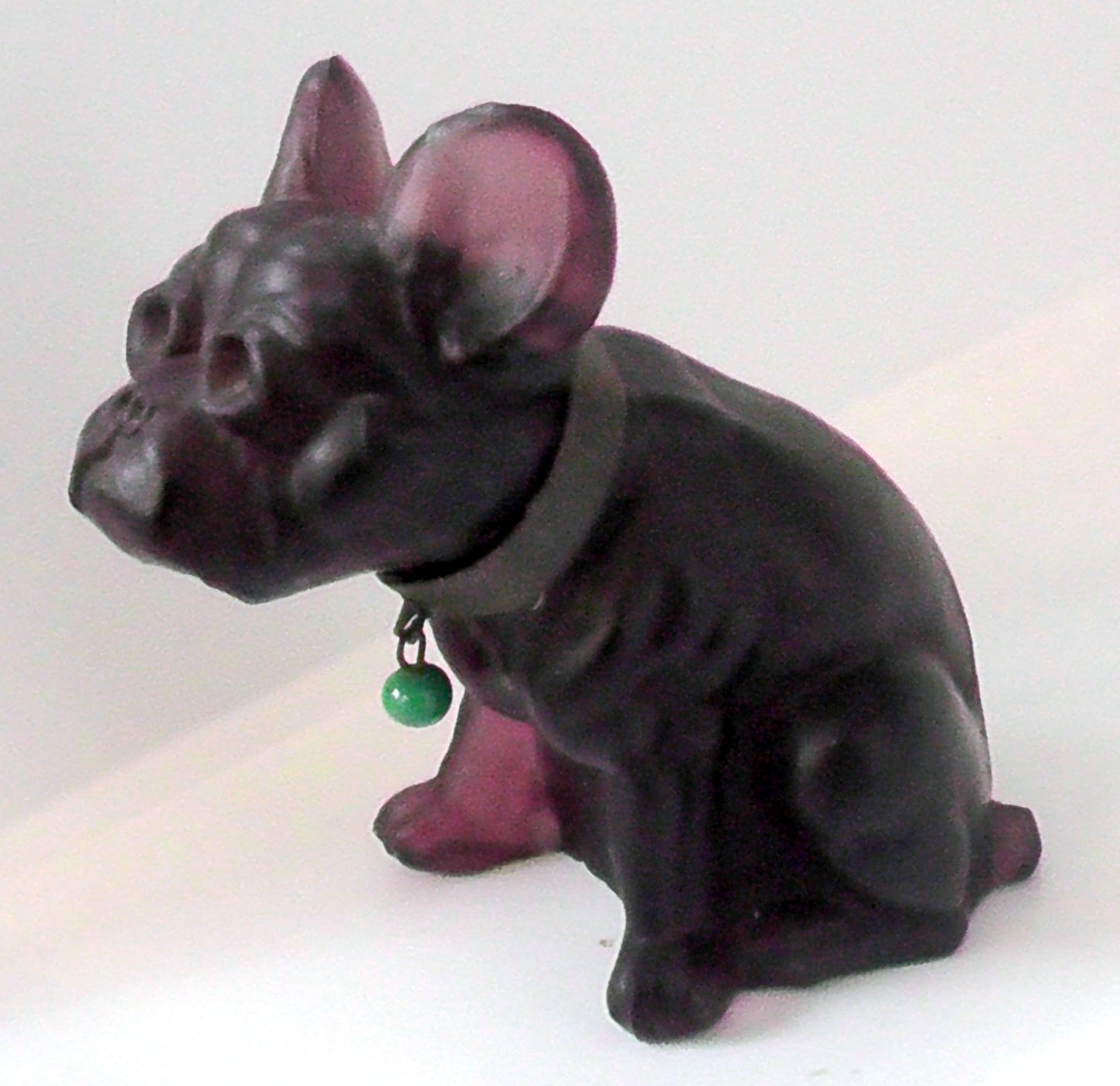 Art Deco Amethyst Glass Bulldog - Czech?