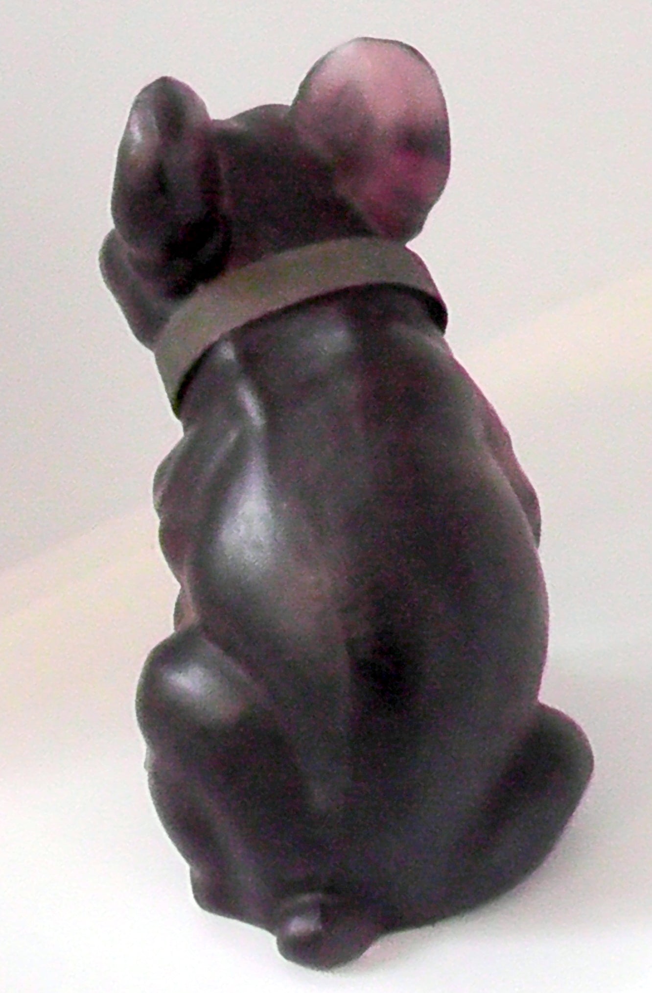 Art Deco Amethyst Glass Bulldog - Czech?