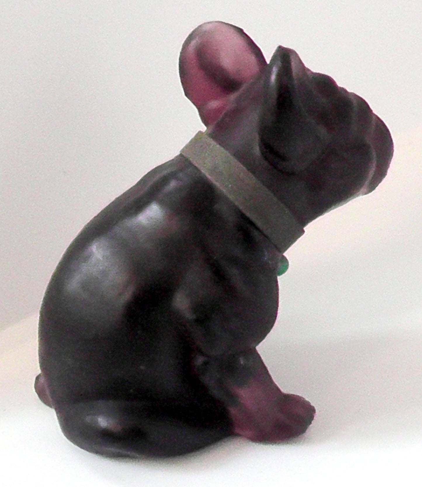 Art Deco Amethyst Glass Bulldog - Czech?
