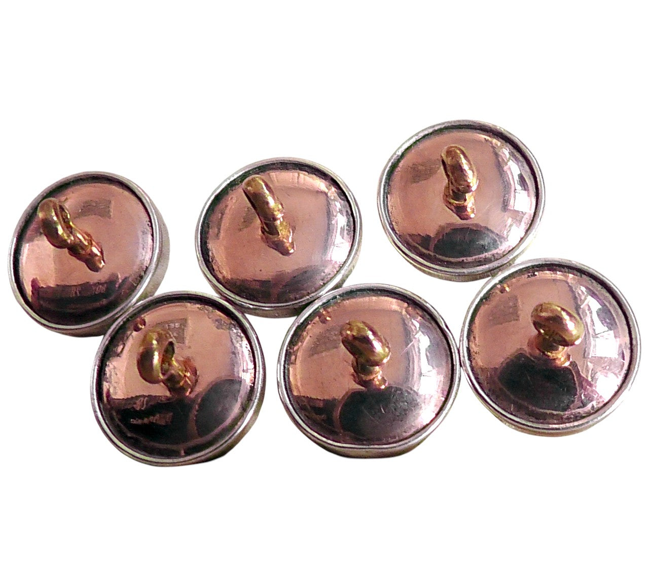 Silver and Enamel Set of Cased Buttons