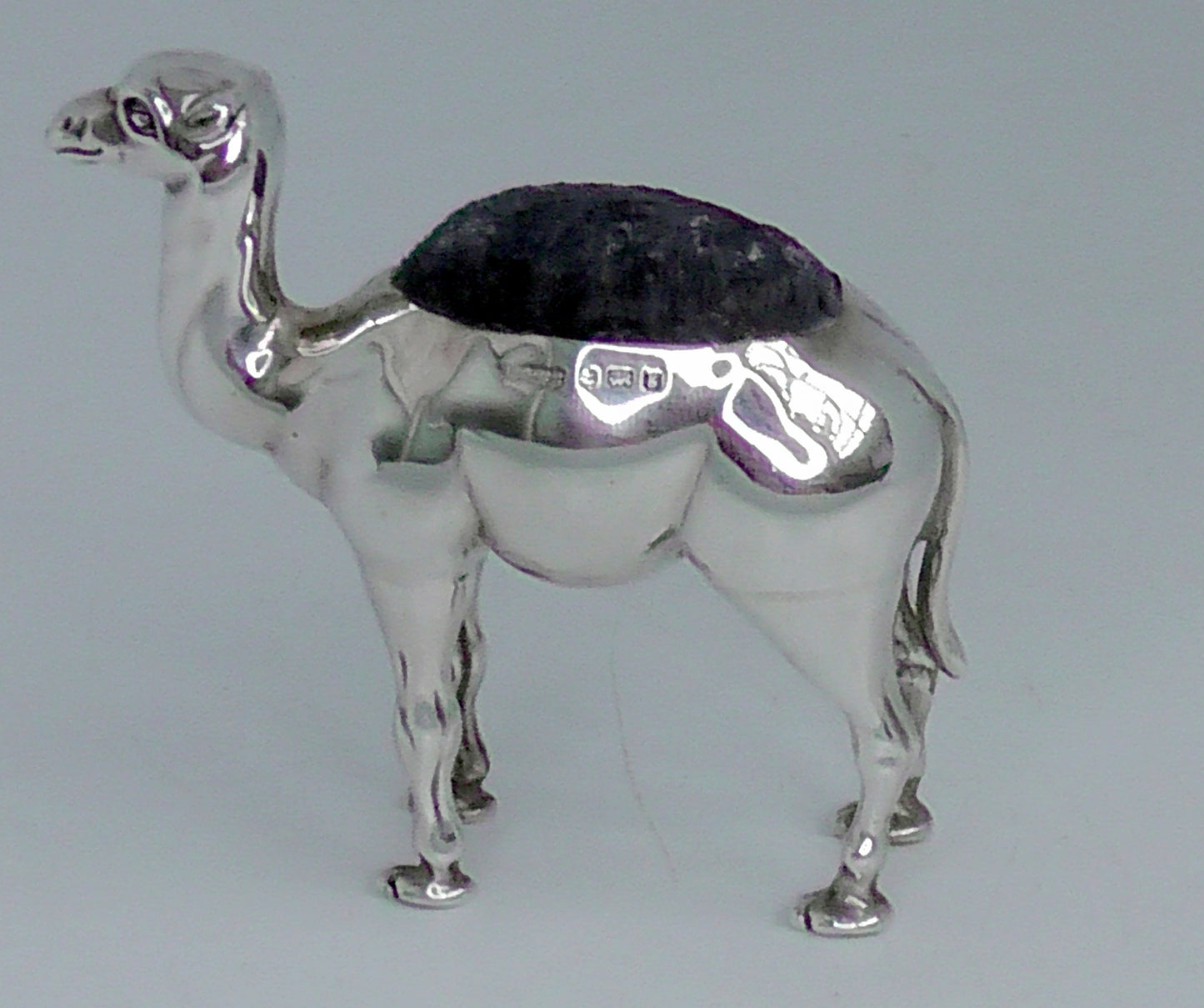 Antique Solid Silver Camel Cushion by Saunders & Shepherd dates 1906