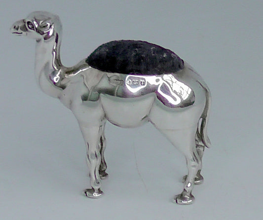 Antique Solid Silver Camel Cushion by Saunders & Shepherd dates 1906