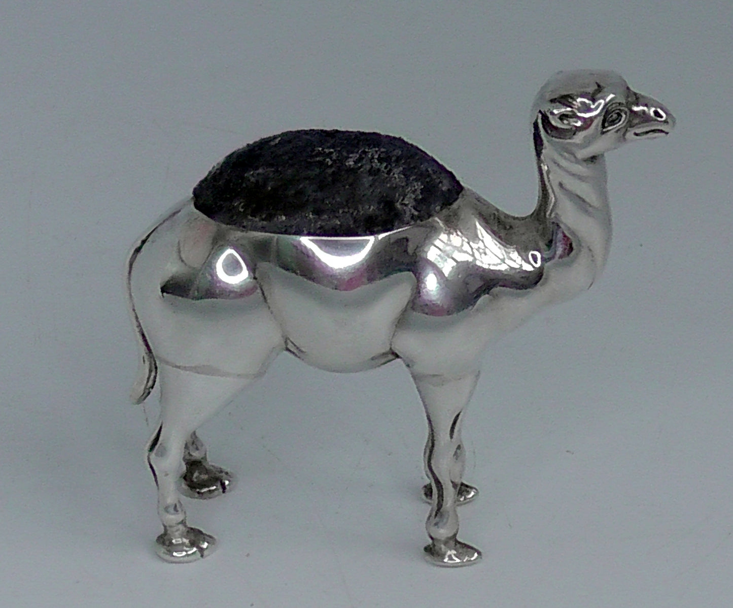 Antique Solid Silver Camel Cushion by Saunders & Shepherd dates 1906