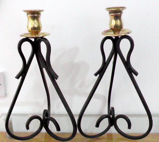 Pair of Arts & Craft Style Candlesticks