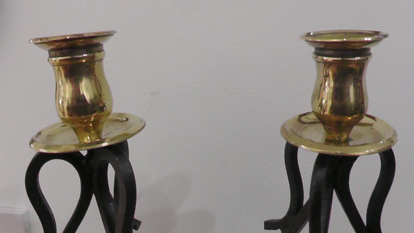 Pair of Arts & Craft Style Candlesticks