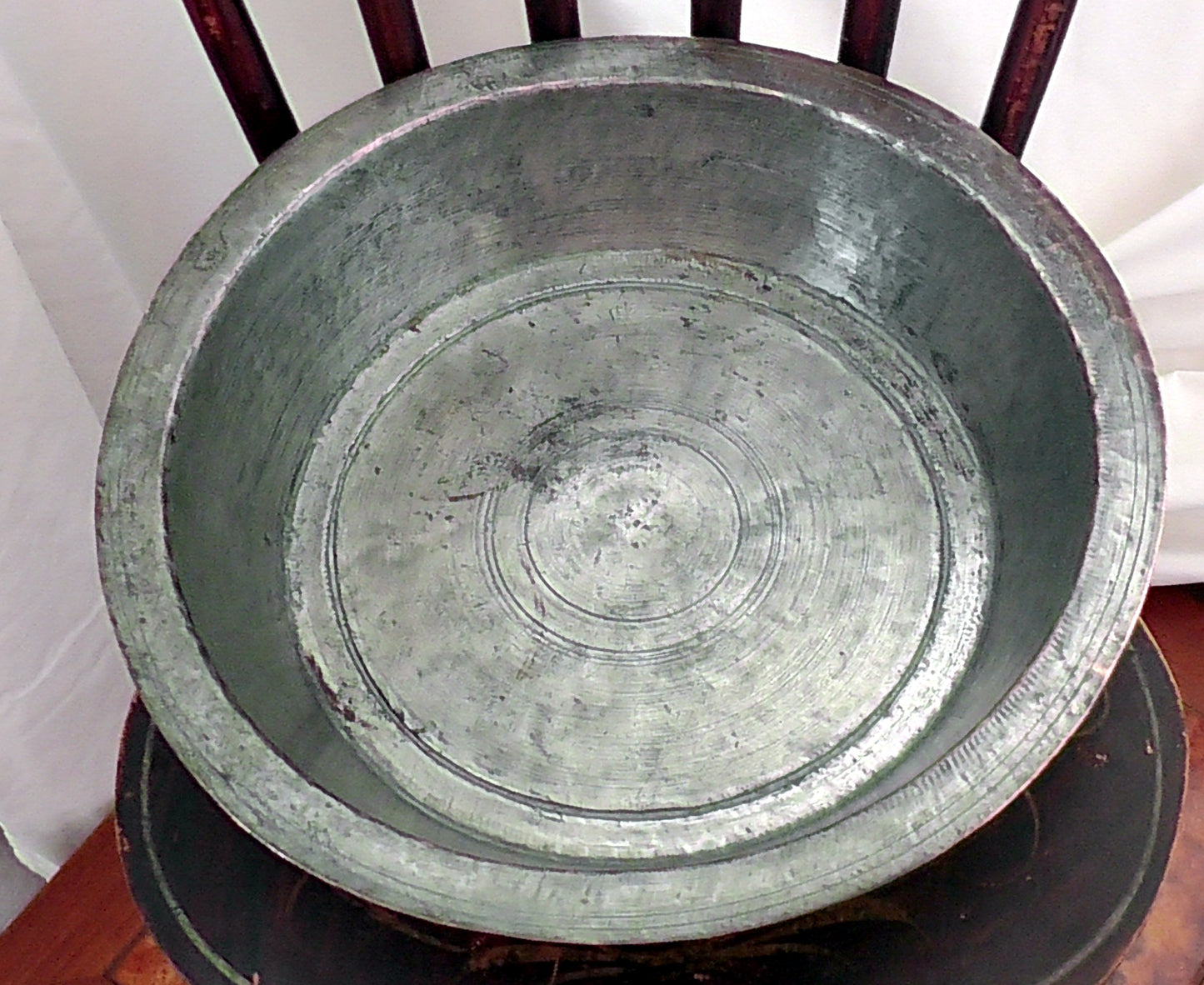 Large Copper Tinned Dish Diameter 29cm
