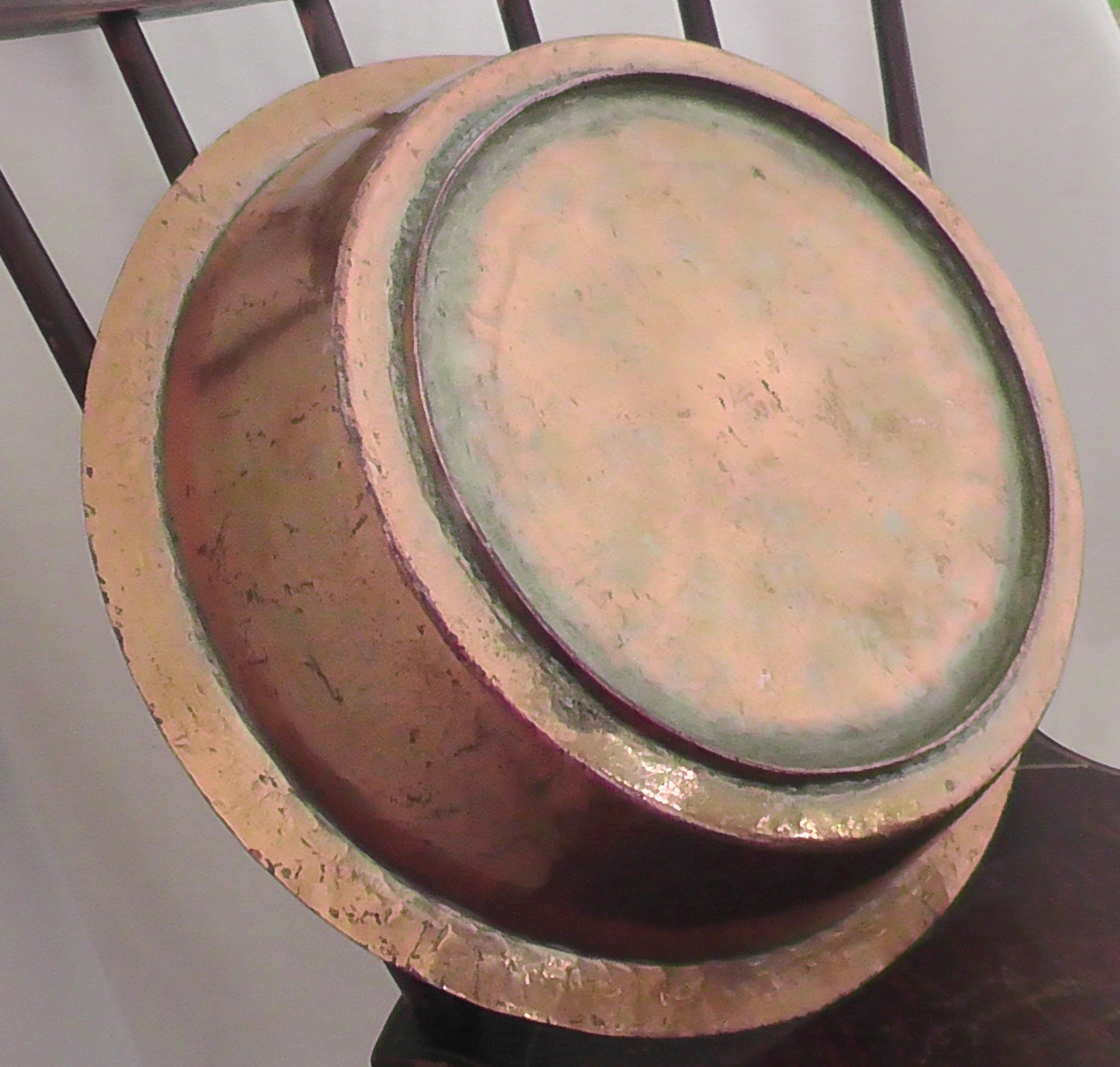 Large Copper Tinned Dish Diameter 29cm