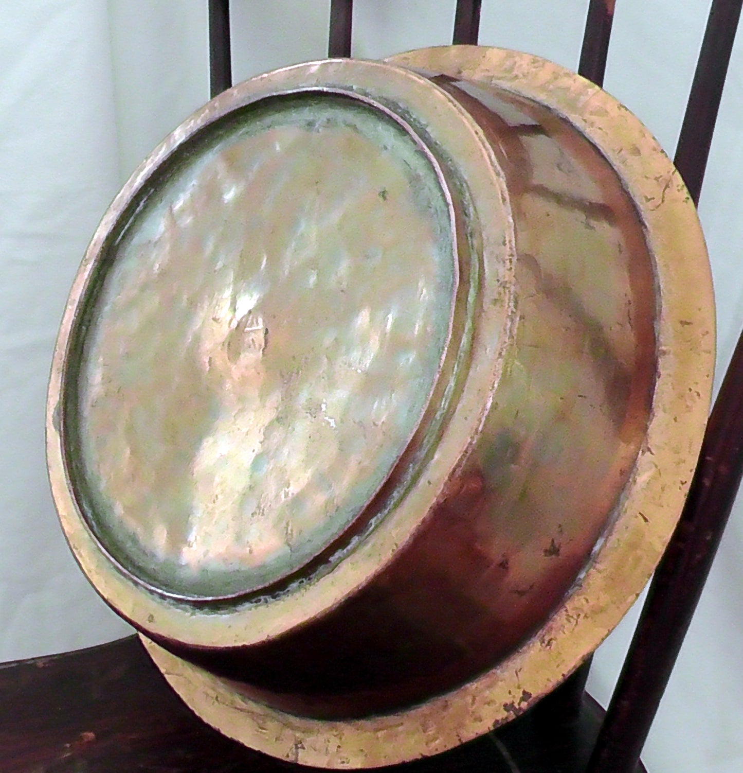 Large Copper Tinned Dish Diameter 29cm
