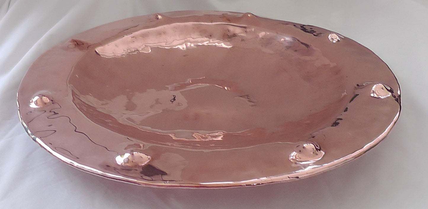 Arts & Crafts Large Copper Charger/Dish/Bowl/Collection Plate