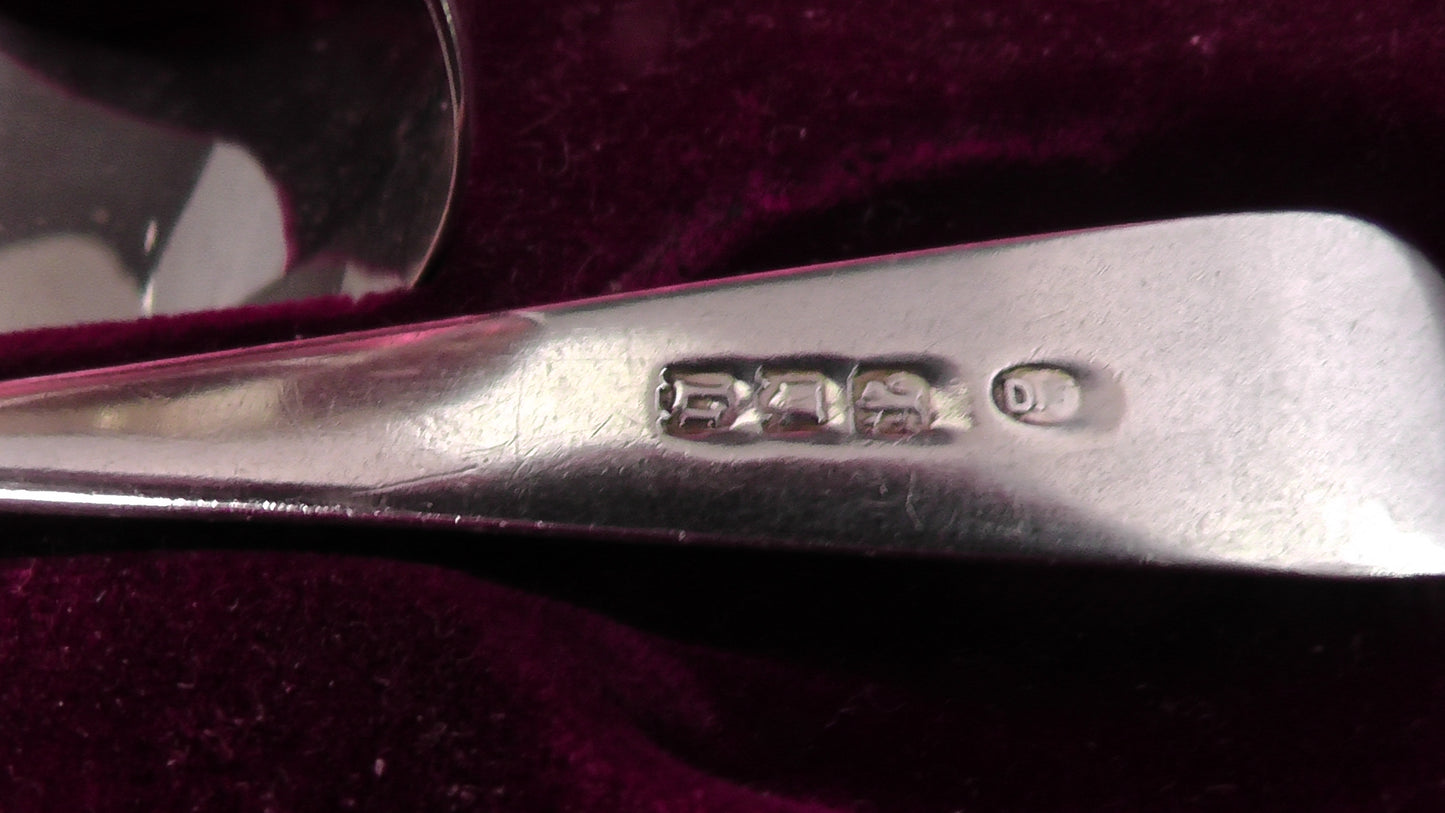 Solid Silver Cased 3 Piece Christening Set dates 1917