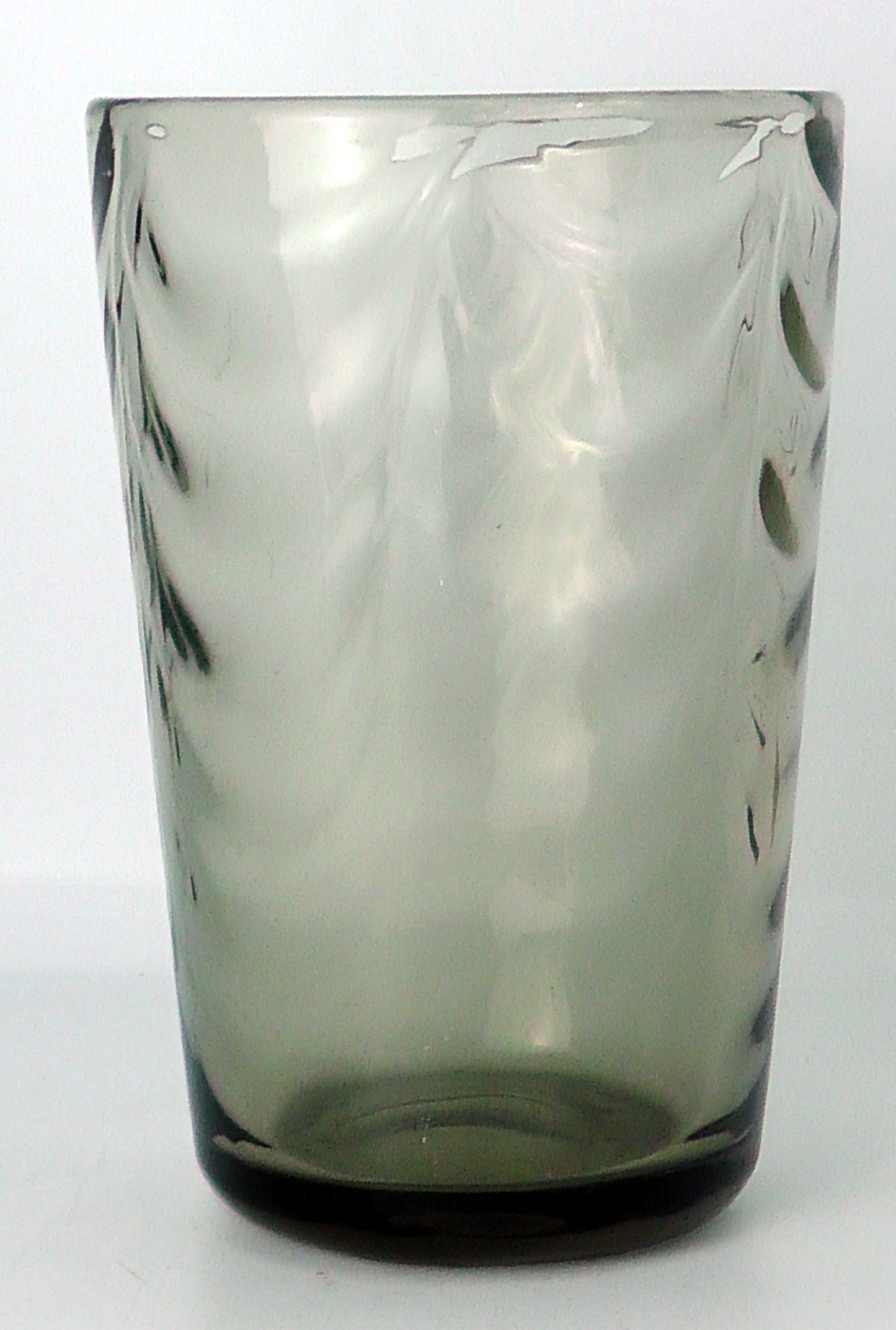 Whitefriars Vase #8473 Wave Ribbed - Cinnamon - 15cm tall