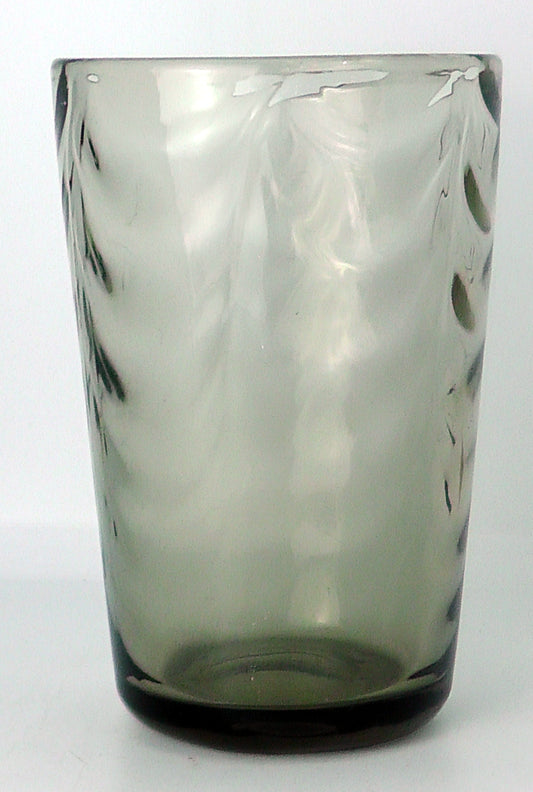 Whitefriars Vase #8473 Wave Ribbed - Cinnamon - 15cm tall