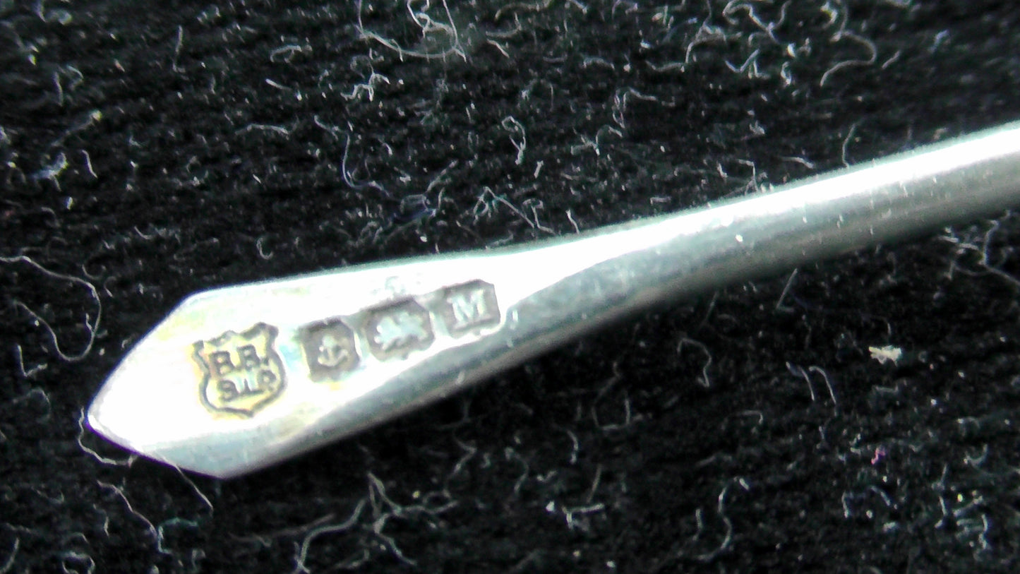 Solid Silver and Red Bakelite Art Decor Cocktails Sticks - Boxed - Dates 1936